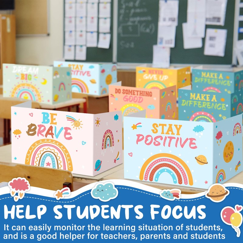 Honoson 24 Pcs Bulk Inspirational Privacy Folders for Students Cardboard