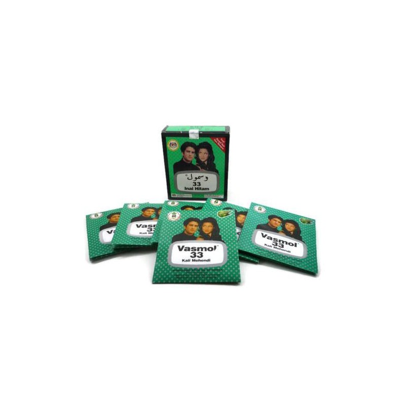 VASMOL 33 KALI MEHANDI 30G [ 5 X 6 SACHETS
