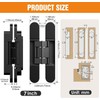 Lipshome 7" Hidden Door Hinge/Concealed Hinges,Invisible Hinges,Invisible Door Silent 180
