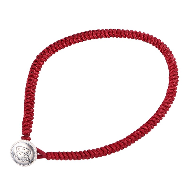 Ox Zodiac Bracelet Red Rope S925 Silver Ornament Woven Bracelet