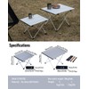 iClimb Ultralight Compact Camping Folding Table with Carry Bag (Silver