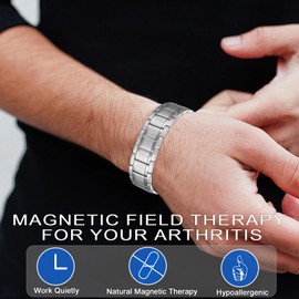 MagVIVACE Magnetic Bracelets for Men with Magnet (Silver)