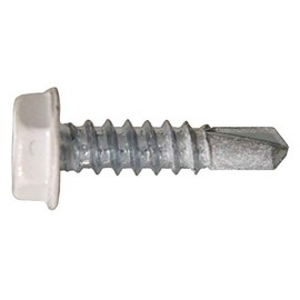 Hillman Hex Washer Head Self-Drilling Screw (#10 x 3/4" White Head)