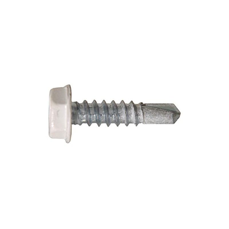 Hillman Hex Washer Head Self-Drilling Screw (#10 x 3/4" White