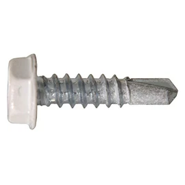 Hillman Hex Washer Head Self-Drilling Screw (#10 x 3/4" White Head)