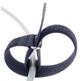 100 x 40 cm x 40 mm Resealable Velcro Cable Ties Black with Metal Eyelet - Cable Velcro Tape 400 mm Reusable