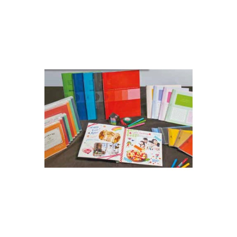 ナカバヤシ フリー アルバム かけるーのブックタイプ スクエアS イエロー アK-SB-101-Y