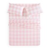 Wake In Cloud - Gingham Bed Sheets, 4-Piece Sheet Set,
