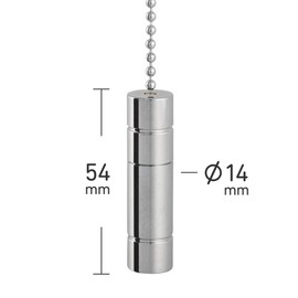 ElekTek Premium Light Pull Chain Kit with Pull Switch Extended Bundle Chrome Cylinder