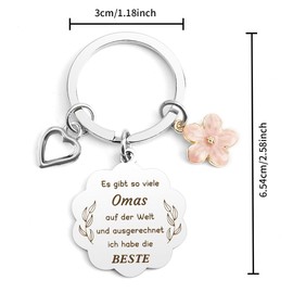 Prrivnix Mother's Day Gift For Grandma Keyring Grandma Gifts Grandma Birthday Best Grandma Gifts Grandma Retirement Gifts Women, Es gibt So Viele Omas auf der Welt und Ausgerechnet Ich Habe die Beste