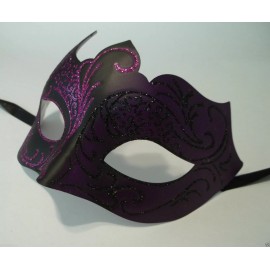 mgmb Purple Black Venetian Mask Masquerade Mardi Gras