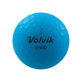 New Volvik Vivid Multi-Performance and 3-Piece Construction Unique Bright Matte Color Finish Golf Ball. 1 Dozen (Blue) with 5 Ball Marker and 1 Magnet Hat Clip