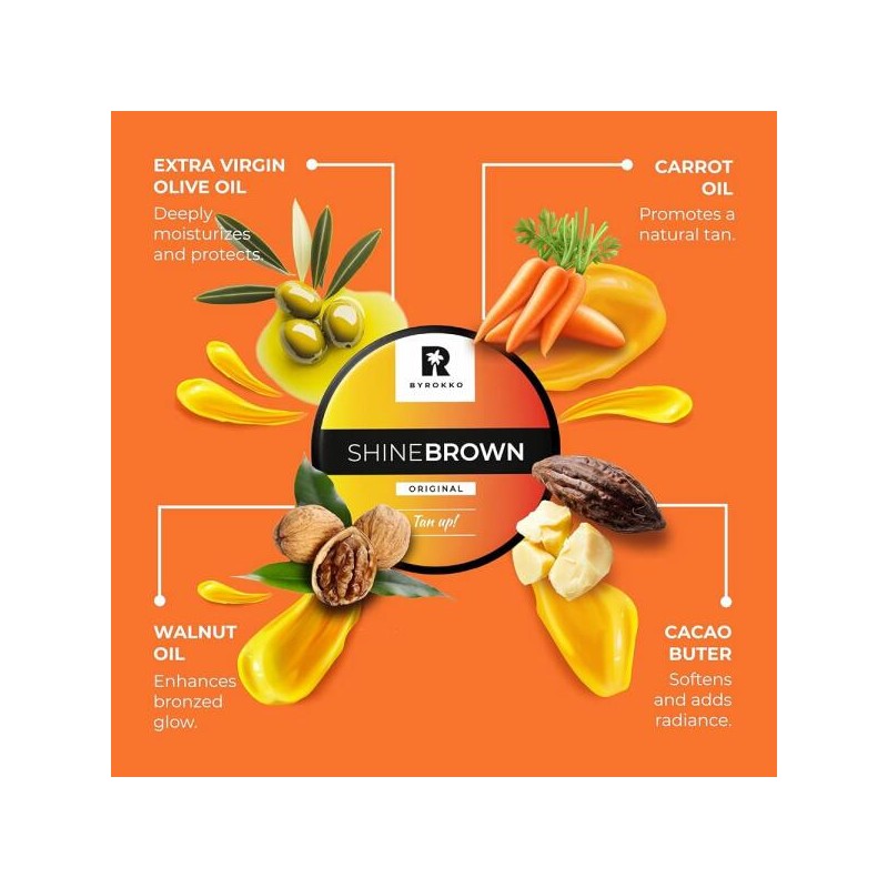 BYROKKO 샤인 브라운 탄 액셀러레이터 크림 7.1 Fl Oz 아웃도어