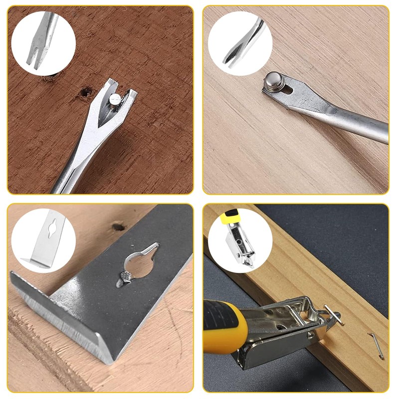 FHISKUNYU Set of 4 Staple Remover with Tack Puller Tool,