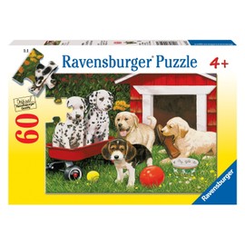 Ravensburger Puppy Party | 60-Piece Jigsaw Puzzle for Kids | Unique, Pieces | Enhances Concentration and Creativity | Ideal Gift for Birthdays and Holidays