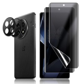 ShinKin Privacy Screen Protector Compatible with One Plus 13 5G, [2+2 Pack] Anti-Spy Flexible Hydrogel Film + Camera Protection Tempered Glass Film, Anti-Scratch Anti-Spy Film for One Plus 13 5G