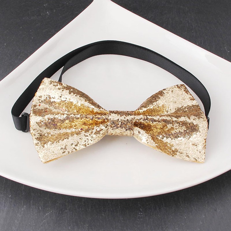 CVDYWDJIE 4 Pieces Sequin Bow Tie, Glitter Bow Tie, Party