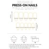 Pikabows Press On Nails Long Coffin Marble Browm Gradient Rhinestone