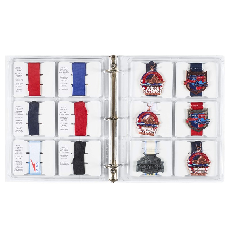 Mercurydean Award Medal Binder Pages Organizer Storage Display for Award