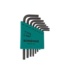 BONDHUS Torx® L-Wrench Short Set, Black Dyed 8 Piece Set (T6, T7, T8, T9, T10, T15, T20, T25) TLXS8S No. 31732
