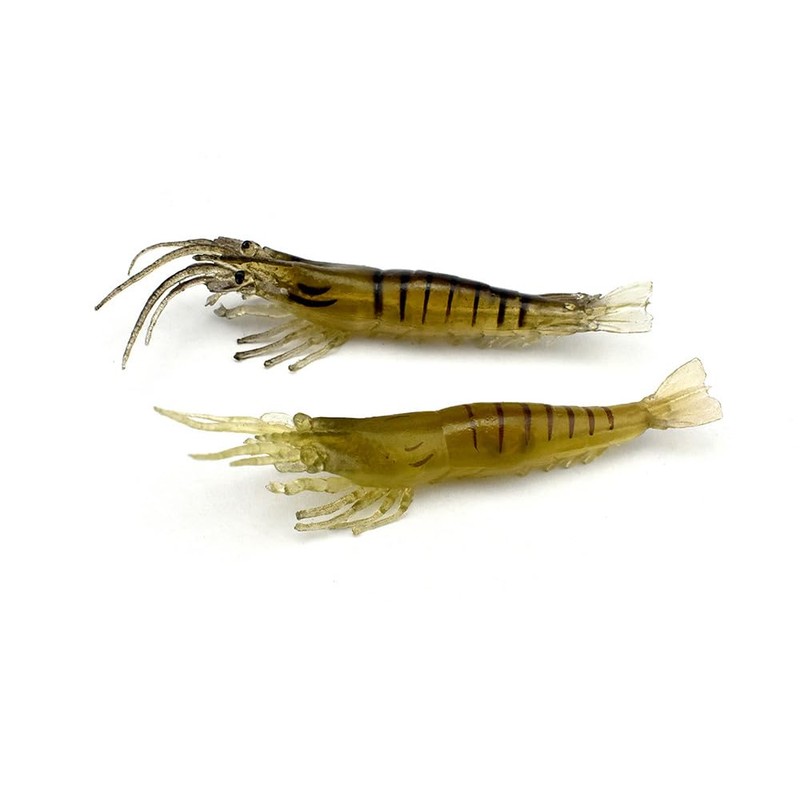 KTGCOZS Pack of 10 2.75" Shrimp Lures Soft Plastic Bait