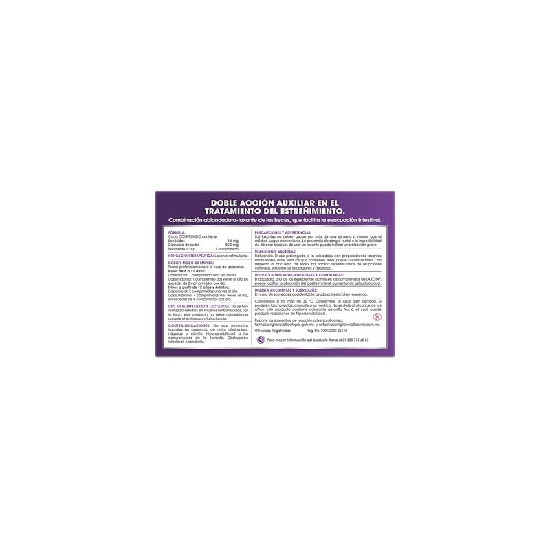 Laxoya Comprimidos 50mg Tabletas
