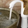 BWE Swan Faucet Single Handle Single Hole Withe with Gold