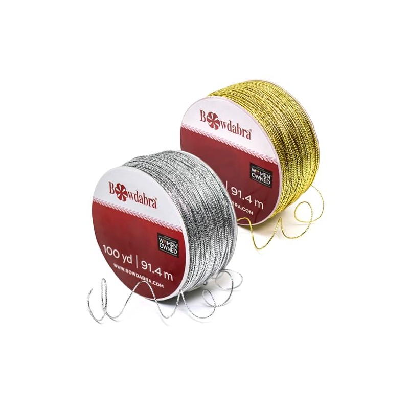 Morex Ribbon Bowdabra Combo 400 ft Wire, 200 ft Gold