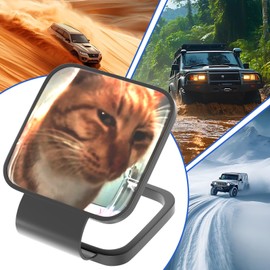Funny Cat - Hitch Cover Universal Fits for 2-inch Hitch, Trailer Receiver Hitch Cover Tube Plug Insert, Car Exterior Accessories for Jeep RAM GMC Ford Toyota Honda Nissan SUV RV Trucks & More