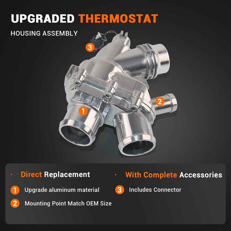 XUNUOPARTS 3.0L V6 Aluminum Thermostat Assembly Compatible with 2014-2016 Land