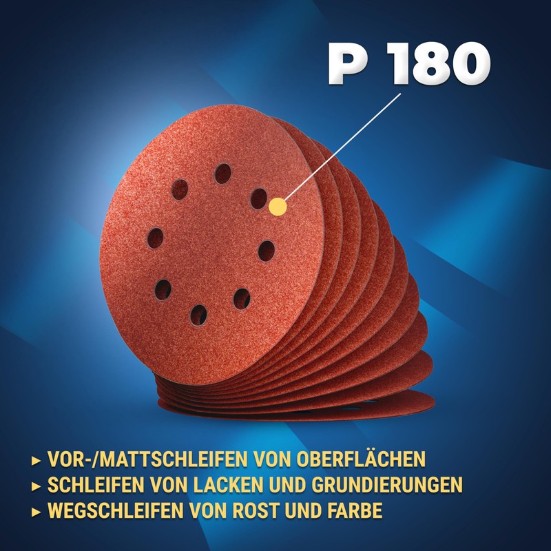S&R Velcro Sandpaper Set 125 mm, Master, 8 Holes, 100