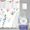 OSUNBD No Hook Shower Curtain 71 x 74 Inch, Watercolor