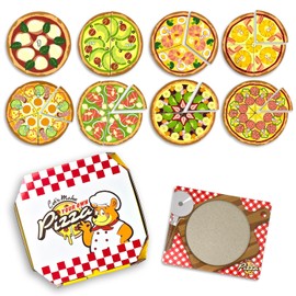 Hapira Kids901 Introduction to Fractions Puzzle, 36 Pieces, Pizza Boxed, Educational Math and Fraction Puzzles