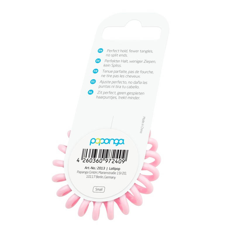 Original Papanga® Spiral Haargummi, Classic Edition, Größe: Small, Farbe: Lollipop