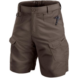Jessie Kidden Mens Tactical Stretch Outdoor Cargo Shorts Wear Resistant Rip Stop Work Hiking Fishing Shorts (6223 Coffee Brown 40)