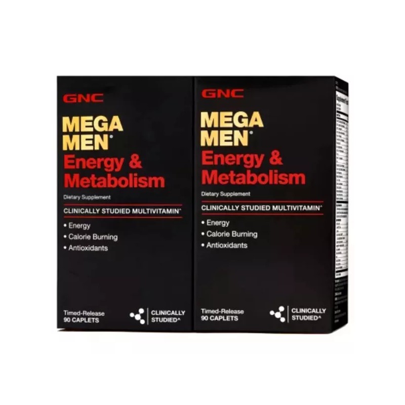 GNC Mega Men Energy & Metabolism Multivitamin Caplets 180 ct.