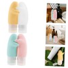 Baluue 4pcs Travel Refillable Toiletry Bottles Leak Travel Shampoo Containers
