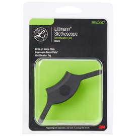 Littmann Stethoscope Name Tag Engravable Littmann I.D. tag (Black)