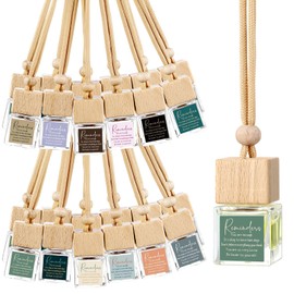 Funnymoom 36 Pcs Appreciation Gifts Thank You Gifts Car Air Freshener Diffuser Empty Glass Essential Oil Diffuser for Inspirational Motivational Employee Coworkers Staff Teachers