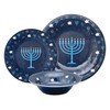 UPware 12 Piece Hanukkah Menorah Melamine Dinnerware Sets, Outdoor Dishes