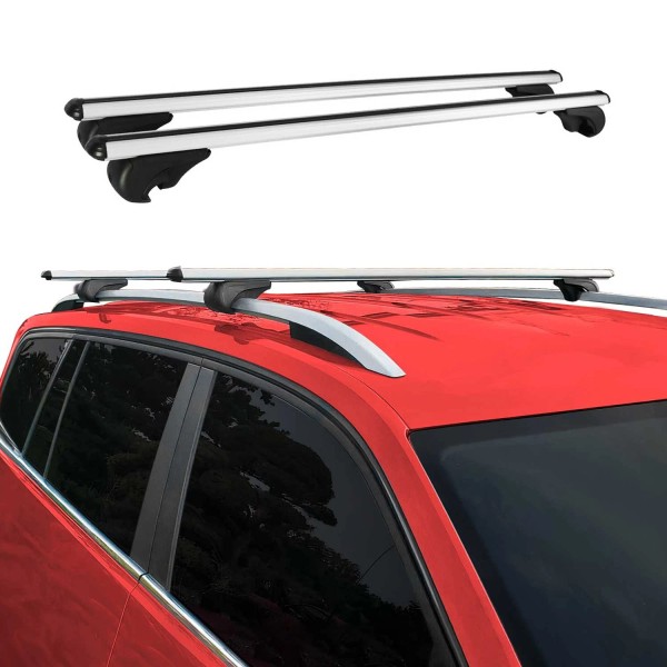 OMAC Roof Rack Raised Rail Cross Bars Carrier Lockable 54"