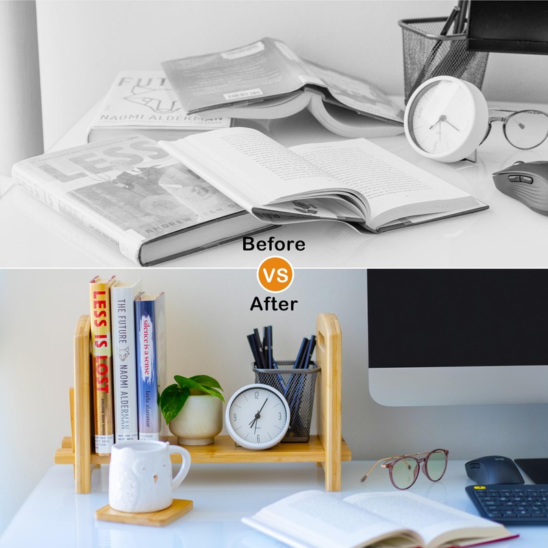 COSTA BUNNY COSTA BUNNY Adjustable Desktop Bookshelf - Sturdy Desk
