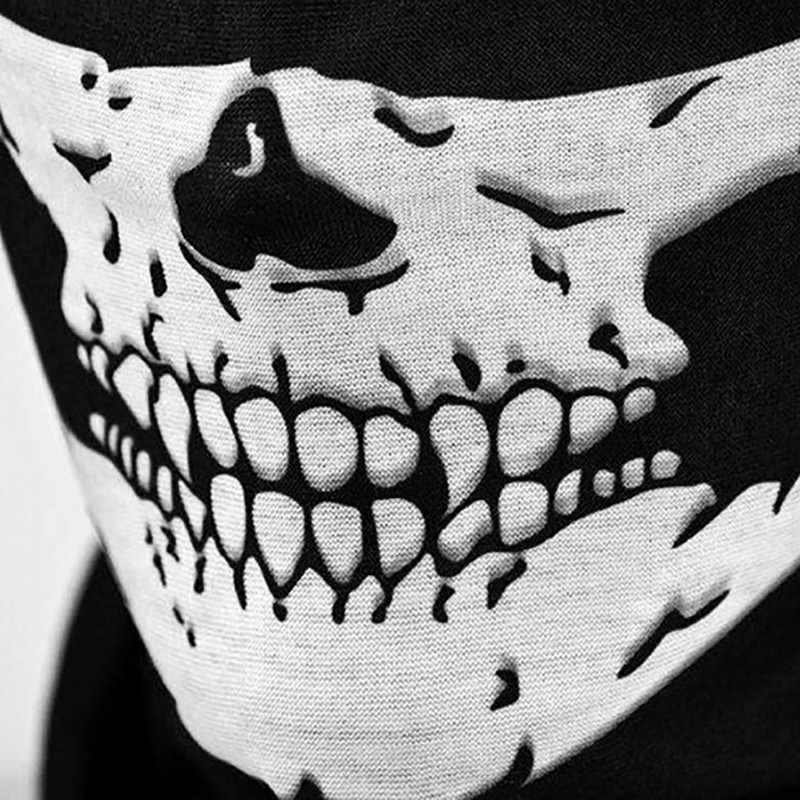 WHITE FANG FG028 Men's Face Guard, Neck Warmer, Skull Skull,