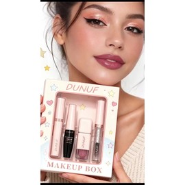 Set De Maquillaje Para Ojos Y Labios Dunuf 4 Piezas