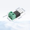 PNGKNYOCN USB-C-Schraubklemmen-Adapter, 5 V, USB-Typ-C-Stecker auf 2-polig, lötfreier Terminalstecker für