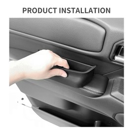 smabee 4PCS Door Handle Storage Organizer for 2024 2025 Toyota Land Cruiser Prado 250 Front Rear Door Storage Box Insert Accessories Interior Black
