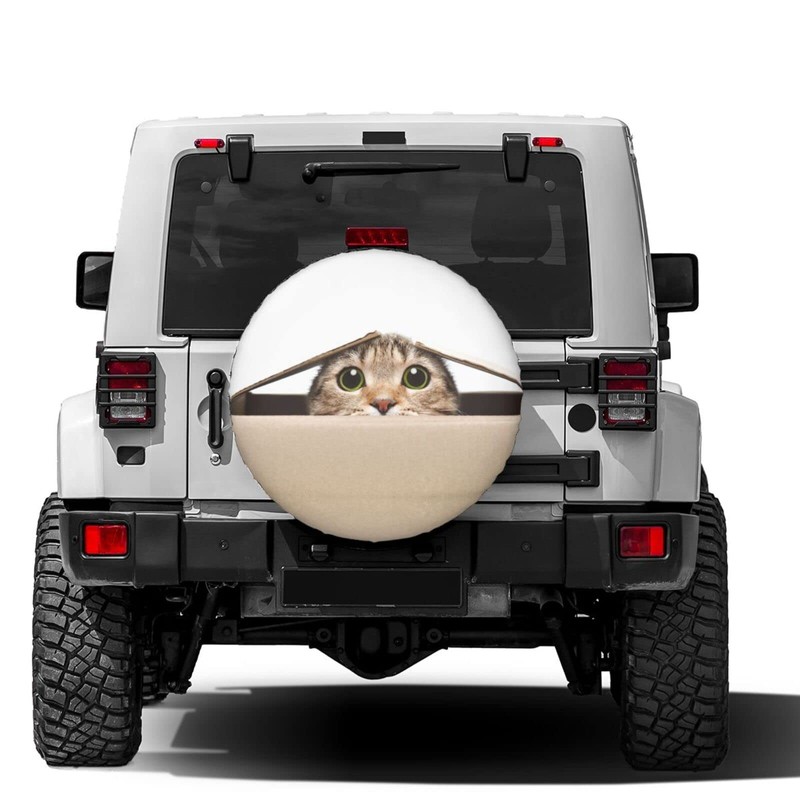 Foruidea Funny Cat Spare Tire Cover Dust-Proof Wheel Tire Cover