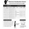 Newrara Matte Graduation Gown Cap Tassel Set (51FF(5'6"-5'8"), White)