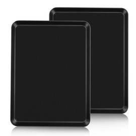 Herogo Baking Trays Set of 2, Non Stick Oven Tray 31.5x24.5x2.5 cm, Wrap Resistant Carbon Steel Baking Sheet Pan for Baking Cooking Roasting, Healthy & Non-Toxic, Easy to Clean