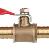 Dapetz ® Brass Ball Valve 10mm Red Lever Inline Hose